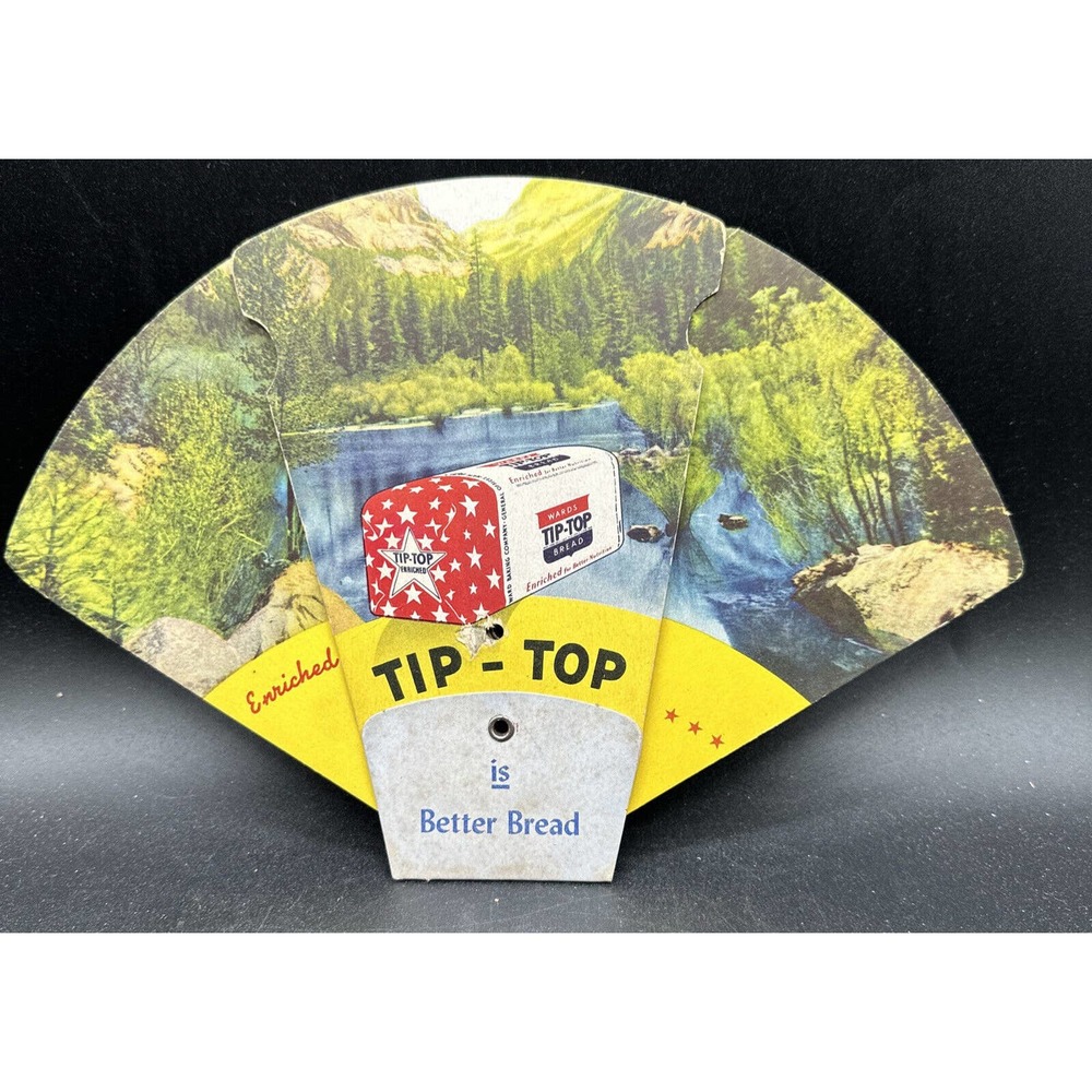 1943 Wards TIP-TOP BREAD Vintage Advertising Paper Board Fold Recipe￼ FAN B1